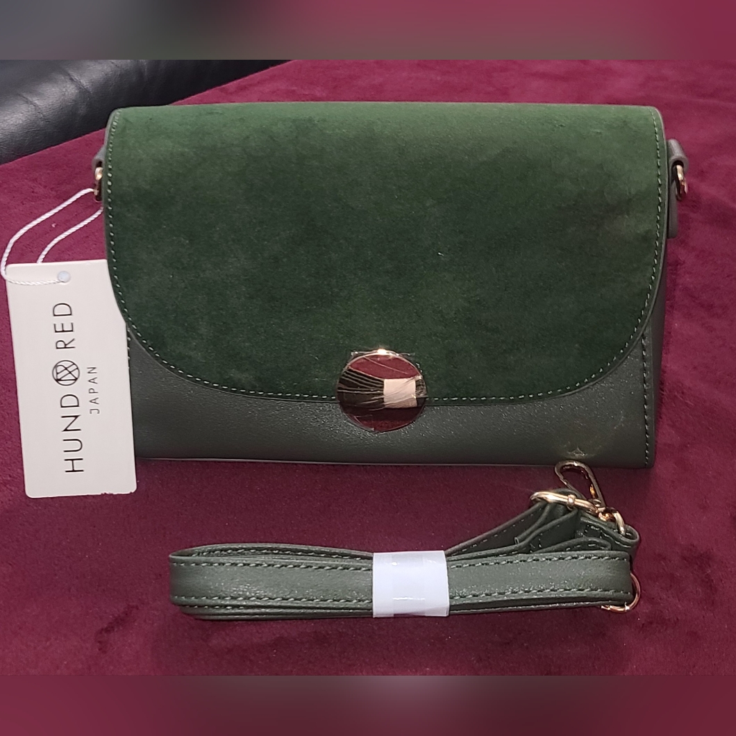 Brand New Leather And Gamuza Crossbody Bag